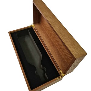 Caja de vino rectangular de madera maciza con acabado lacado brillante tipo piano para almacenamiento de vino y whisky - Product Image 4