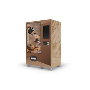 Mesin penjual otomatis layar sentuh untuk barang ritel Dispenser mesin penjual camilan kopi dengan layar iklan