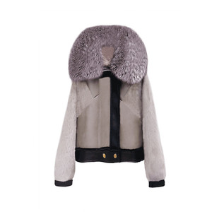 OFTBUY 2021 Cappotto in <span class=keywords><strong>Visone</strong></span> Naturale a Doppia Faccia, Nuova Giacca Invernale da <span class=keywords><strong>Donna</strong></span> con Collo in Vera Pelliccia di Volpe, Capospalla Caldo ed Elegante - Product Image 6