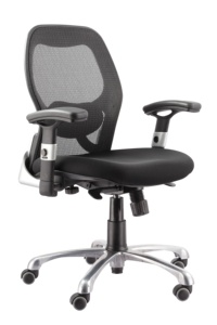 SX-W4028 Mesh Office Chair PU Castor 350mm Alumínio Base 3 Assento de elevação a gás e cabeça Espuma moldada - Product Image 3