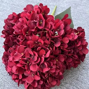 LA016 decorazioni nuziali ortensie bianche di alta qualità con 5 teste di ortensie fatte a mano - Product Image 5