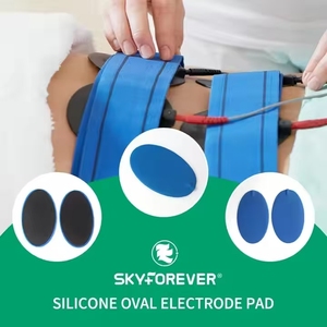 Patchs d'électrodes en silicone adhésifs réutilisables longue durée 95x158mm, gel conducteur, substitut pour masseur EMS TENS - Product Image 6