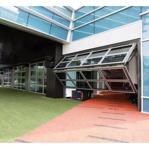 <span class=keywords><strong>Porte</strong></span> de <span class=keywords><strong>garage</strong></span> pliante en verre de style américain de style moderne. Cadre en aluminium. Verre trempé. Personnalisation disponible. - Product Image 4