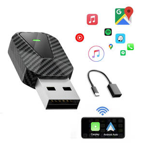 Mini adaptador de juego de coche sin cable Carplay inalámbrico pequeño Usb Dongle sin <span class=keywords><strong>Internet</strong></span> Wifi 5,8 GHz iPhone X253 W205 para VW Jetta Mk6 Hilux - Product Image 1