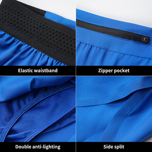 Pantalones Cortos Deportivos 2 en 1 para Hombre, de Secado Rápido, para Entrenamiento y Running, Doble Capa, con Forro, para Gimnasio - Product Image 4