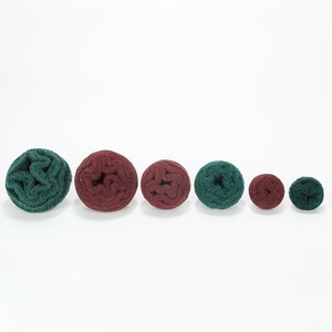 Mantar şekilli ovma pedi taşlama kafası, paslanmaz çelik fırçalanmış parlatma tekerleği, Fiber taşlama kafası, 6mm kolu, kırmızı - Product Image 2