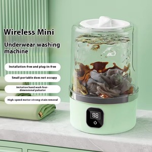 Mini Lavatrice Portatile USB Ricaricabile, Lavatrice Elettrica Semi-Automatica in Plastica per Biancheria Intima e Calzini, Uso Domestico - Product Image 3