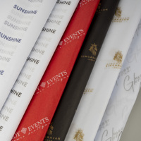 Papier de Soie Personnalisé de Luxe Noir et Or Imprimé, Biodégradable, pour Emballage Cadeau avec Logo Personnalisé pour Vêtements