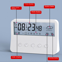 Réveil numérique nouvelle arrivée, les nouvelles horloges de table intelligentes transparentes, mini horloge numérique portable, cadeaux pour le bureau et la chambre à coucher