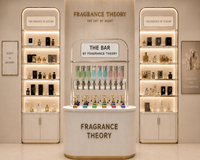 Étagères d'Affichage de Parfums Sur Mesure Meubles Vitrine LED | Conception et Décoration d'Intérieur de Magasin de Parfums Clé en Main Support de Présentation de Parfums