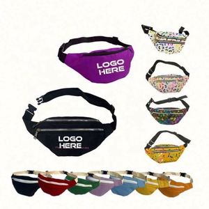 Sac banane streetwear multicolore personnalisé avec logo, idéal pour les voyages, le sport et la course à pied – Offre spéciale - Product Image 1