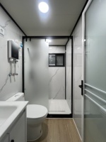 Maison préfabriquée modulaire en conteneur de 20 pieds, 2 chambres, extensible