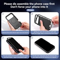 Étui de téléphone neutre OTT couleur unie triple protection avec support pour iPhone 17 Pro Max