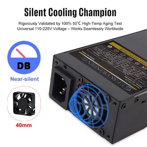 Alimentatore Silenzioso Flex da 300W 1U per <span class=keywords><strong>Mini</strong></span> PC, Chassis Modulare <span class=keywords><strong>ITX</strong></span>, Alimentatore Desktop Disponibile - Product Image 6