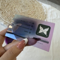 Fábrica de impresión de Guangdong Huizhou, tarjetas de visita personalizadas de plástico transparente de PVC
