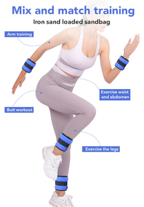 Phòng Tập Thể Dục Tập Thể Dục <span class=keywords><strong>1</strong></span> 3 5 10 20 <span class=keywords><strong>Kg</strong></span> Nặng Mắt Cá Chân Trọng Lượng Sắt Túi Cát Cổ Tay Trọng Bangle - Product Image 2