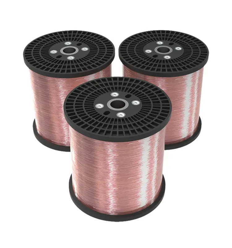 Ligne CCA CCAM 5%-10%-35% Fabricant de fil de cuivre 0.1-1.2MM Câble nu en aluminium et magnésium plaqué de cuivre Cca Ccam Bobine Aimant Wire