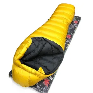 Sac de couchage en duvet d'oie de camping imperméable et léger sous zéro portable pour l'extérieur personnalisé avec sac de compression