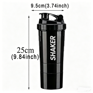 Borraccia Shaker per Proteine a 3 Strati con Logo Personalizzato, Grande Capacità, per Body Building, Esercizio Fisico e Palestra - Product Image 4