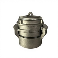 Raccord Guillemin en aluminium Hong'an DN40 NF E 29-572 avec adaptateur femelle, bouchon d'obturateur et chaîne anti-perte