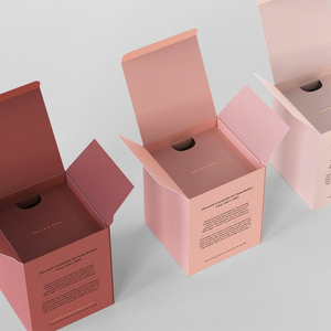 Dossiers en carton ondulé rigide de haute qualité, fabriqués à partir de matériaux recyclés, avec gaufrage et doublure en éponge pour l'emballage cosmétique - Product Image 1