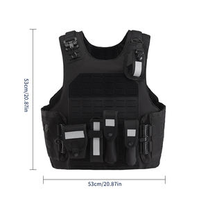 SIVI セキュリティベスト 迷彩 タクティカルプレートキャリアベスト 多機能タクティカルベスト クイックリリース - Product Image 4