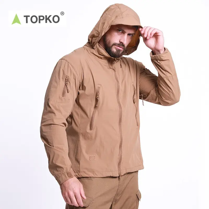 TOPKO卸売カスタム冬防水コートプラスサイズメンズボンバージャケット高品質フグウインドブレーカージャケット