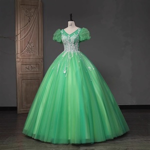 Robes élégantes et bouffantes vertes sur le thème <span class=keywords><strong>de</strong></span> la forêt pour performances <span class=keywords><strong>de</strong></span> piano et <span class=keywords><strong>de</strong></span> <span class=keywords><strong>chant</strong></span> - Product Image 5
