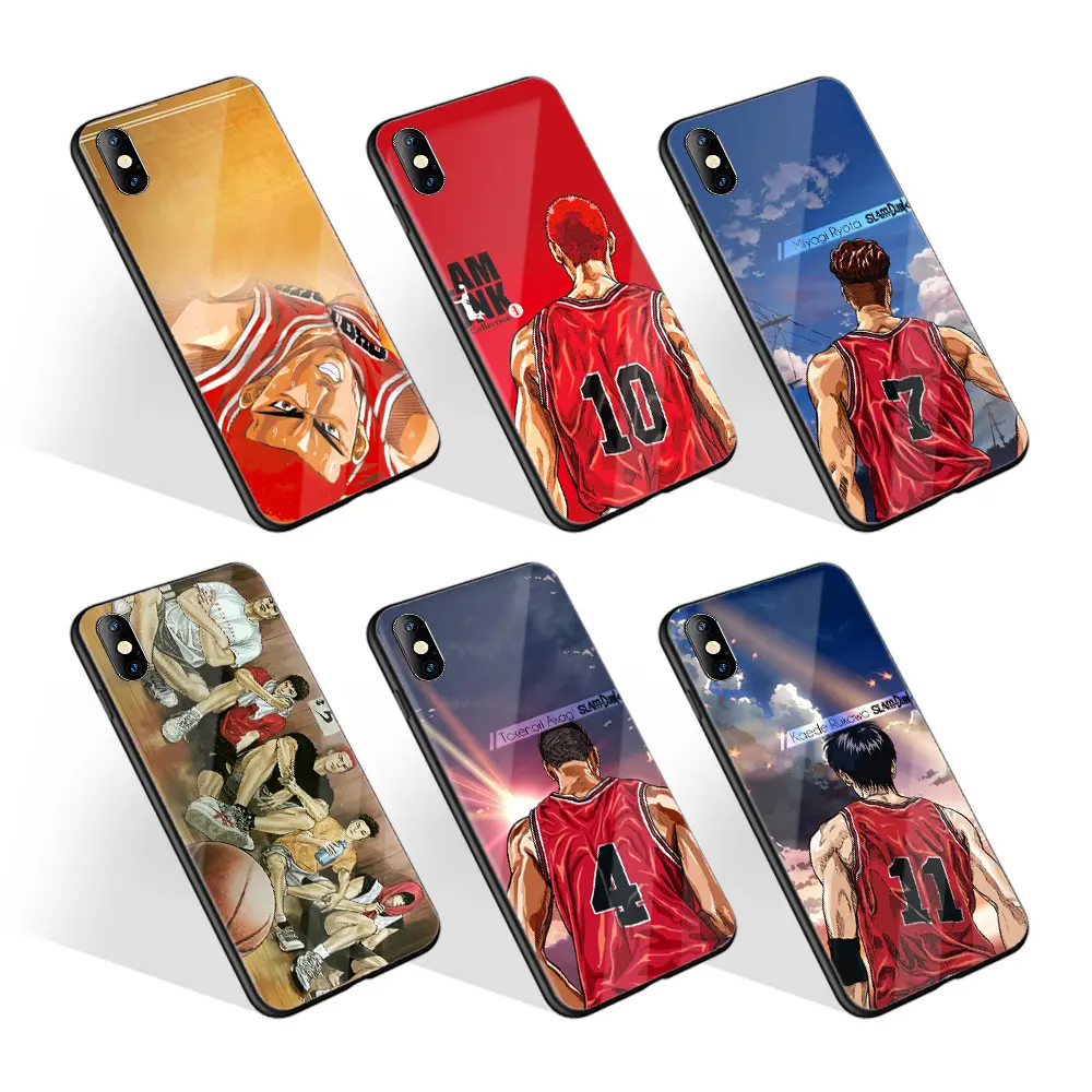 Cartoon Slam Dunk Shock Proof Protective Hot Sale Glossy Tempered UV Print Phone Case For Honor 9X Pro For Oneplus 7 Pro