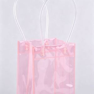 Sac isotherme transparent en PVC avec support souple et logo personnalisé pour bouteille de champagne ou de vin – Idéal comme sac cadeau - Product Image 2