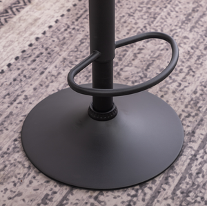 Weathered Upholstery Airlift Adjustable Swivel Barstool with Chrome Base, Set of 2, Brown - Product Image 5