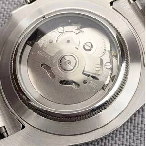 BLIGER gaucher NH34A automatique mécanique hommes montre 40mm boîtier lumineux verre saphir bracelet en acier inoxydable 9 heures corbeau - Product Image 5