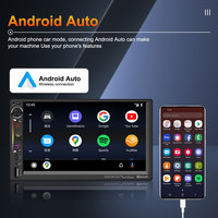 Autoradio 7 pouces Linux universel CarPlay MP5 sans fil, CarPlay Android Auto, Mirror Link, WiFi, FM, AM, DAB, USB, SD, égaliseur, caméra de recul AHD