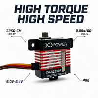 XQ-POWER XQ-S2230F 32KG Servo numérique sans noyau étanche avec engrenage en acier inoxydable et boîtier en aluminium CNC 8.4V pour hélicoptère RC et avion à voilure fixe