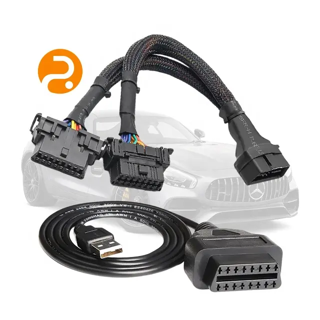 Custom OBD 2 Car Diagnostic Tools Laptop Extensions OBD2 OBD Cable to USB Cable