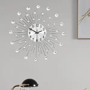 Bất ngờ giá đơn Mặt phòng khách lớp học Đồng hồ treo tường nghệ thuật Deco Đồng hồ treo tường sắt Mới Vòng kim hiển thị thạch anh phong trào