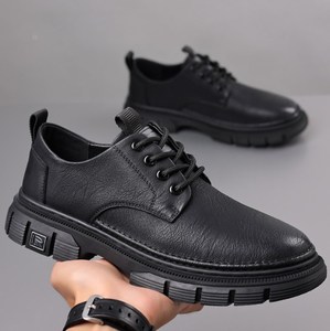 Up- 2097J Casual PU Leather Business Formal Shoes Lace up <b>Mens</b> Thick Sole Official <b>Dress</b> Shoes for Autumn - Product Image 3