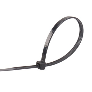 Attaches à glissière en nylon 18LBS à haute résistance à la traction 2.5mm largeur 200mm fixations de câble autobloquantes usage industriel noir blanc - Product Image 1