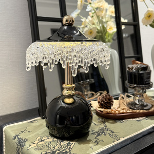 Lámpara de mesa recargable personalizada Odm Oem Hotel 2700K Control táctil amarillo Lámpara de cristal de mesa de hongo regulable - Product Image 2