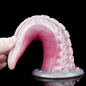 Venta al por mayor: Nuevo dildo de color rosa con ventosa, diseño de animal, tentáculo de pulpo alienígena de fantasía, dildo monstruoso, juguete sexual, tapón anal. - Product Image 5