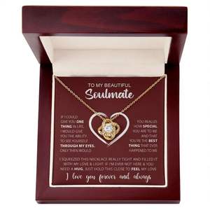 Mon Magnifique Collier Pendentif Nœud d'Amour Classique en Cuivre, Personnalisable avec Carte Texte – Cadeau Romantique pour la Saint-Valentin - Product Image 4