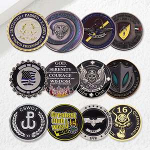 Medalla Conmemorativa Personalizada del Fabricante, Bañada en Oro, de Aleación de Zinc, con Esmalte Suave 3D, Borde Cortado a Cuerda de 28mm, Diseño Patriótico, con Resina Epoxi - Product Image 1