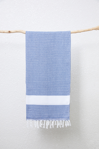 Telo Mare Jacquard in Cotone Turco e Poliestere ad Asciugatura Rapida, Coperta da Spiaggia Estiva a Righe con Nappe Intrecciate e Logo Personalizzato - Product Image 6