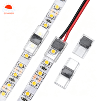 Connecteur de bande LED sans soudure à 2 broches en plastique 8mm 10mm pour ruban SMD monocolore DC12V/24V Garantie 2 ans Longueur de câble DIY