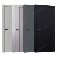 Porte double en bois de teck massif, panneau noir en placage français, style moderne, pour salon d'hôtel, avec système manuel coupe-vent et insonorisant