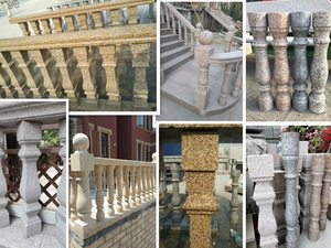 Columna de granito blanco claro moderna, <span class=keywords><strong>pilar</strong></span> de granito para exteriores, diseño de pilares de granito de China para decoración del hogar - Product Image 5