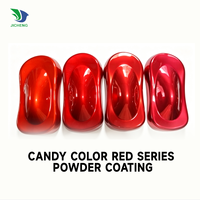 Revêtement en poudre électrostatique de haute qualité, série rouge, couleur bonbon, polyester pur, application par pulvérisation électrostatique