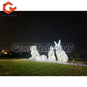 Lapin gonflable géant blanc/Animal de dessin animé/lapin gonflable de pâques avec lumière LED à vendre - Product Image 3