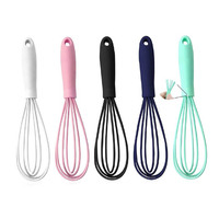 Mini Batidora Portátil Ecológica, Herramienta para Hornear para Niños, Batidora de Silicona de 6 Pulgadas para Cocina, Batidora de Huevos y Crema para Hacer Batidos