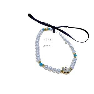 สร้อยข้อมือมุกธรรมชาติ 4-5 มม. ทรงกลม ไร้ตำหนิ ดีไซน์กระต่ายน้อยอเนกประสงค์ - Product Image 5